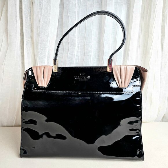 Valentino Garavani Bow Top Handle Bag • Rare Snakeskin Jacquard • Italy - Picture 4 of 16